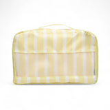 French Connection 6pc Packing Cube Set - Travel Storage Organizer Set for Luggage (Striped) in Yellow