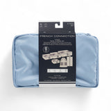 French Connection 6pc Packing Cube Set - Travel Storage Set for Luggage in Light Blue