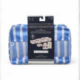 French Connection 6pc Packing Cube Set - Travel Storage Organizer Set for Luggage (Striped) in Blue