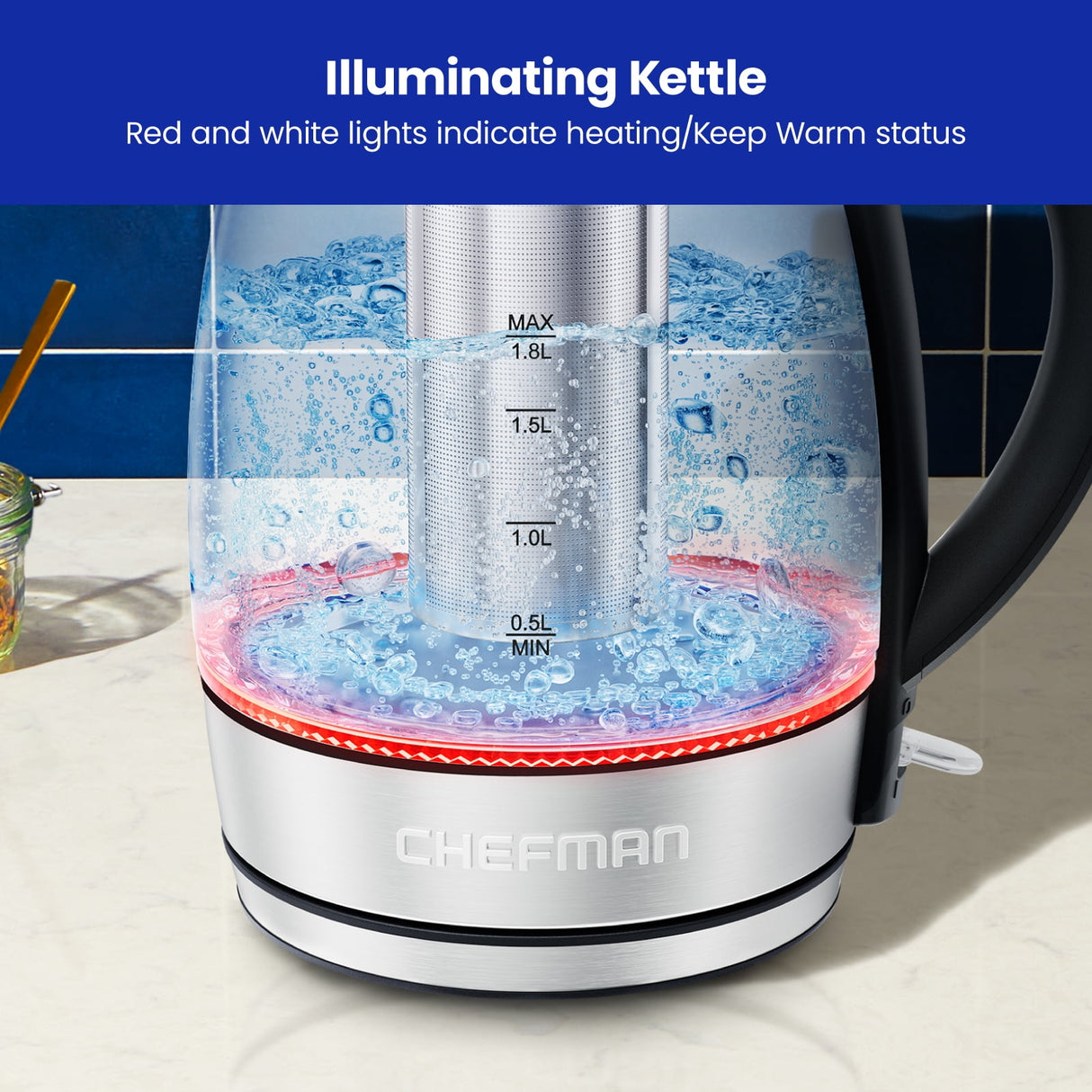 Chefman Power Infusion 1.8L Keep Warm Kettle