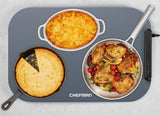 Chefman Roll n’ Go Food Warming Mat, Electric Warming Tray for Buffets, Parties, Holidays, 3 Temperature Settings, Easy-Clean Silicone Mat, Roll Up Food Warmers w/Storage Bag - Grey