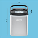 Chefman Dual-Size Countertop Bullet Ice Machine w/ 1.3lb Capacity - Stainless Steel