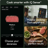Chefman Chef iQ Sense Smart Wireless Ultra-Thin Meat Thermometer, Unlimited Range, Bluetooth & Wifi, - 1 Probe Set with Smart Hub